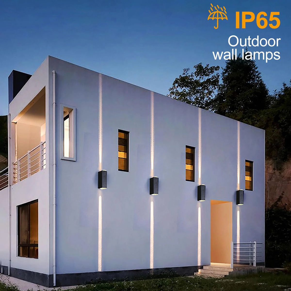 Black Up-Down Wall Light