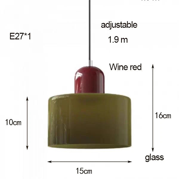 Filo Slim Glass Tube Pendant