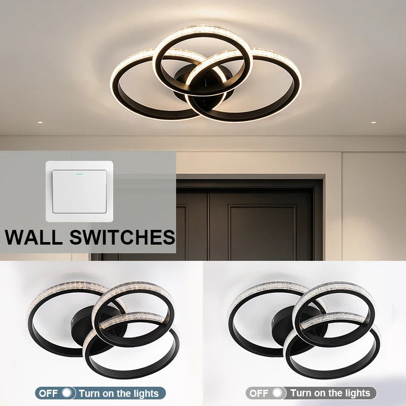 Round Acrylic Flush-Mount Light