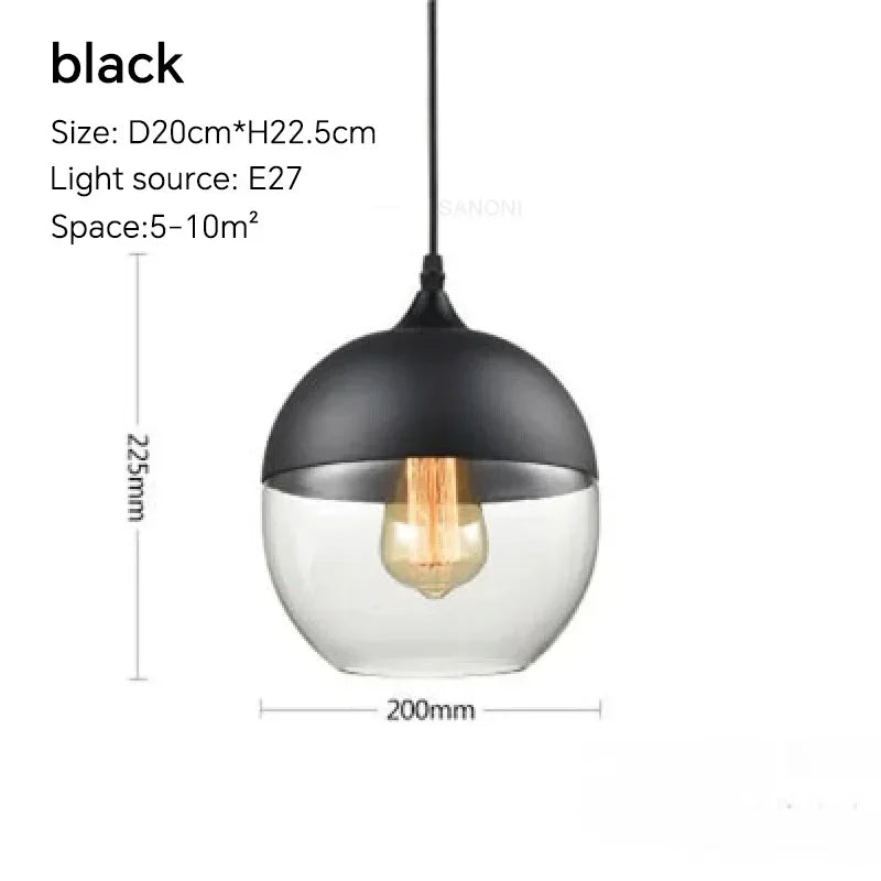 Alder Timber & Glass Dining Pendant