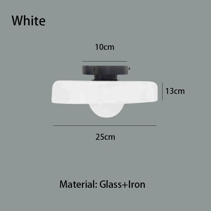Tinted Glass Flush Ceiling Light