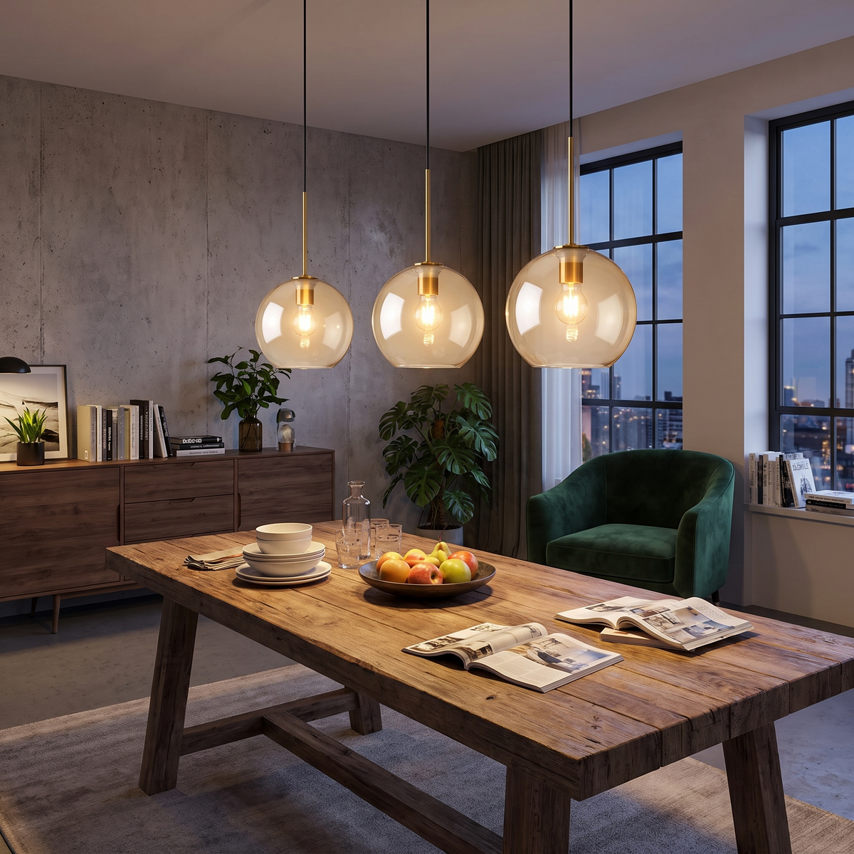 Cognac Glass Pendant lifestyle