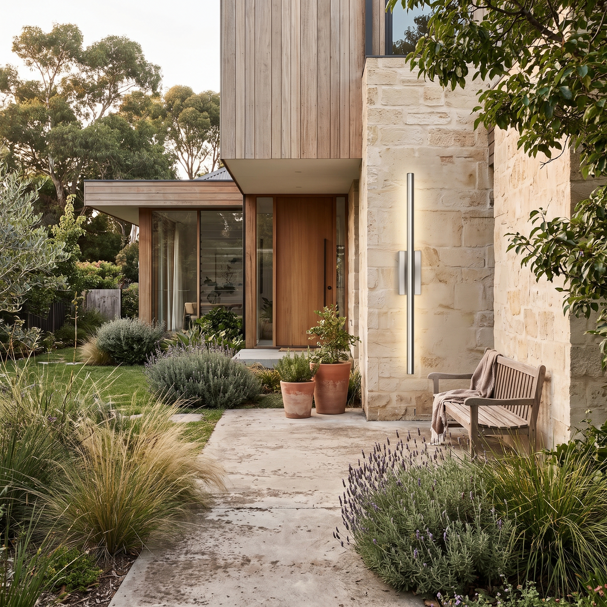 Outdoor light in use - alternate view