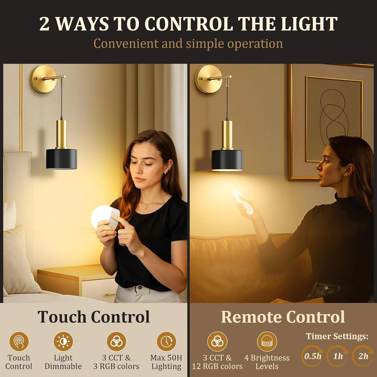 Vero Cordless Wall Light Set