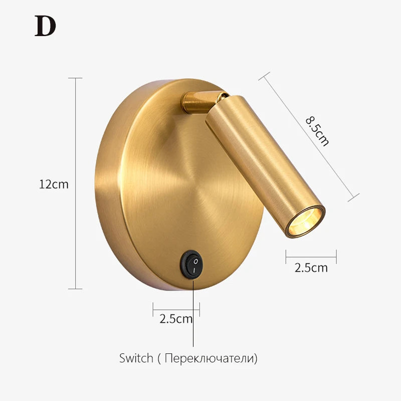 Reed Black & Brass Reading Sconce