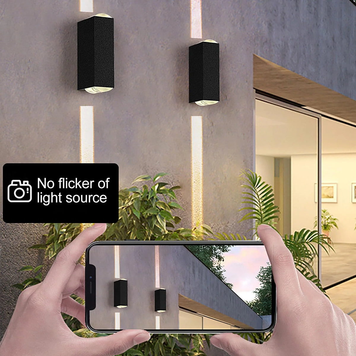 Black Up-Down Wall Light