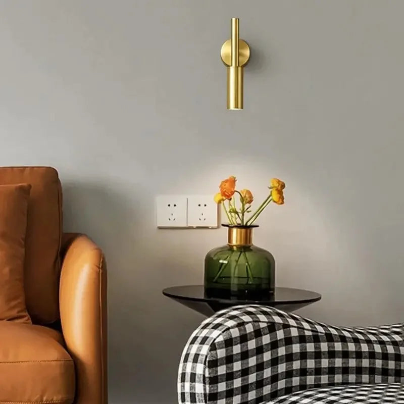 Column Brass Sconce
