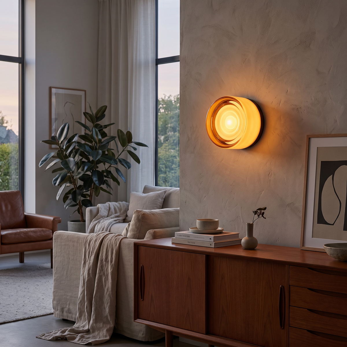 Orb Round Glass Sconce lifestyle