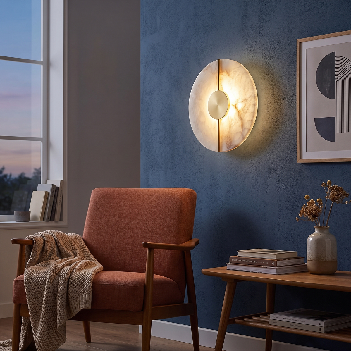 Alabaster LED Sconce lifestyle