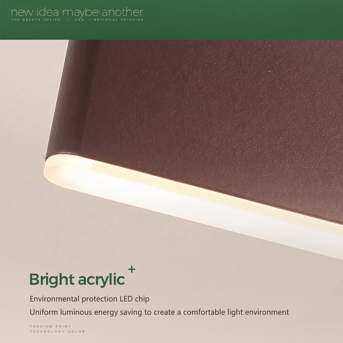 Axis Rotating Wall Light - bright acrylic detail