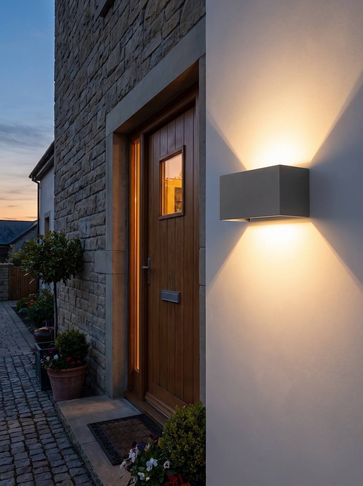 Nordic Indoor-Outdoor Sconce - in use